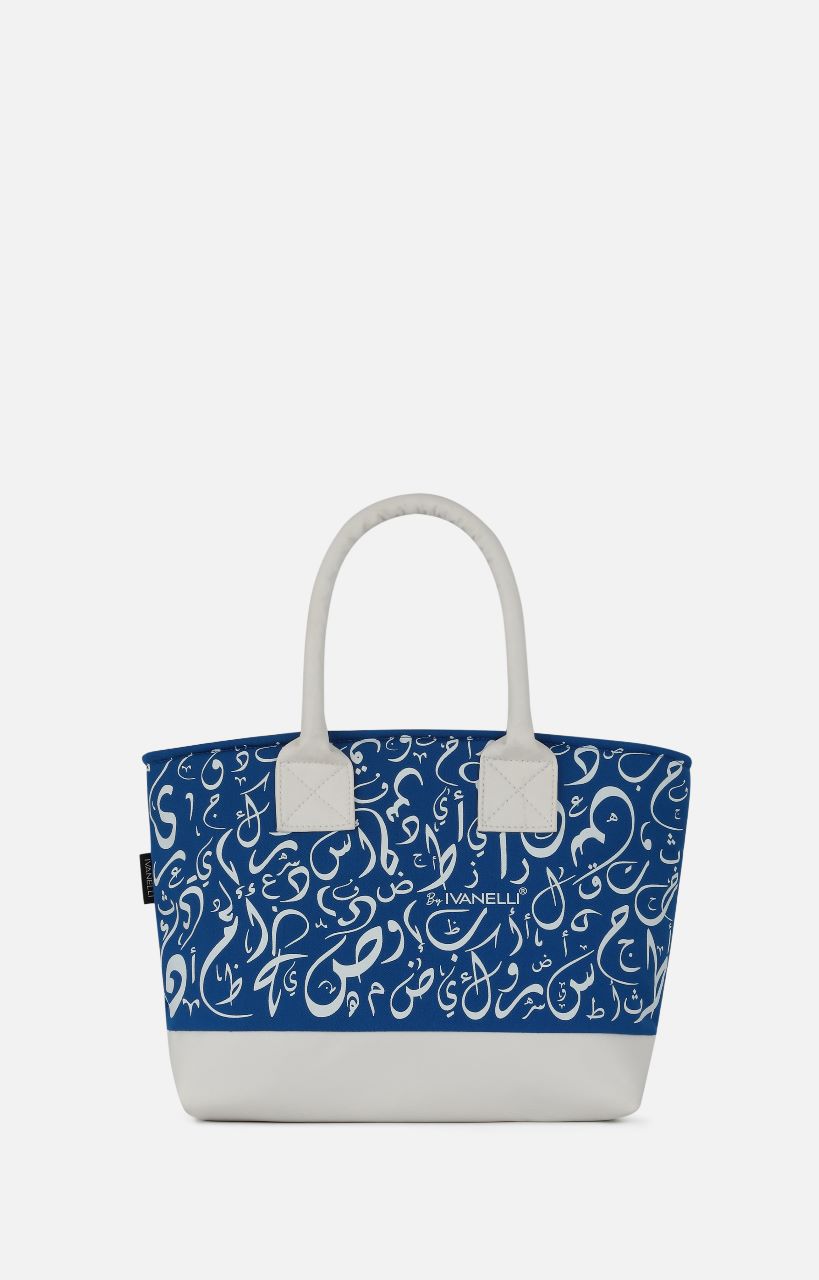 hand-bag-ivanelli-arabic-letter-calligraphy-blue-front