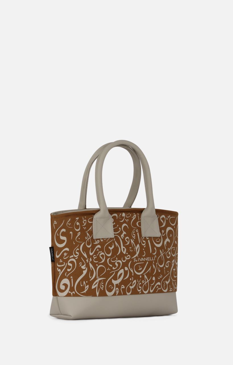 hand-bag-ivanelli-arabic-letter-calligraphy-brown-side