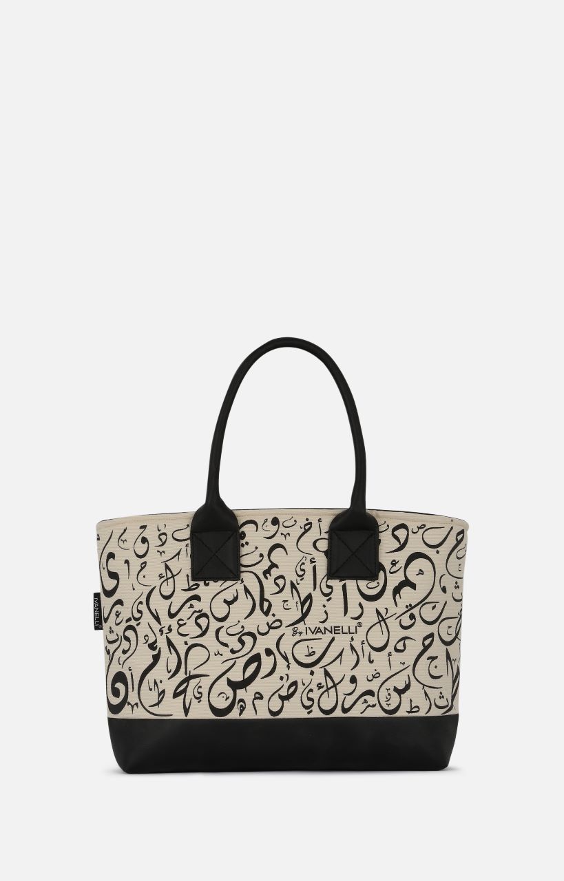 hand-bag-ivanelli-arabic-letter-calligraphy-white-front
