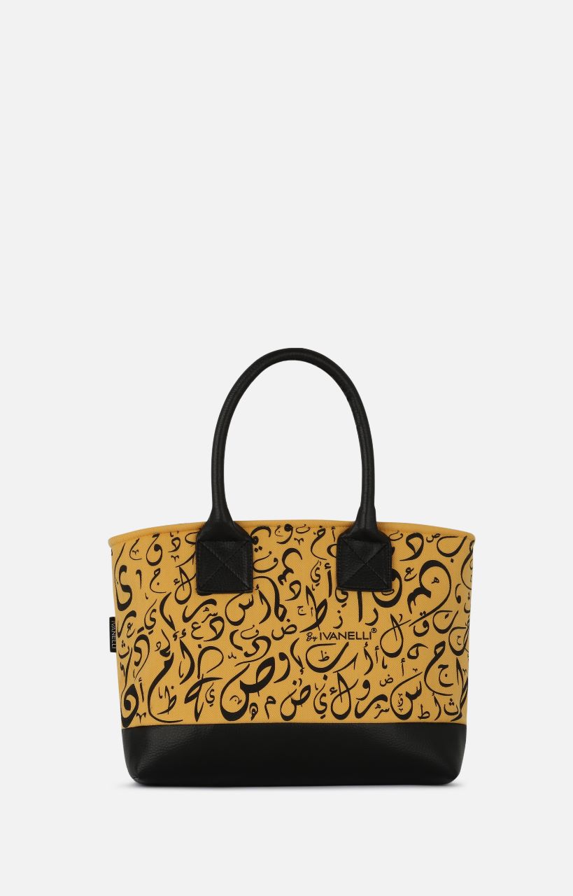 hand-bag-ivanelli-arabic-letter-calligraphy-yellow-front